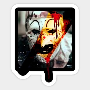 Scary Spooky Art The Clown Sticker